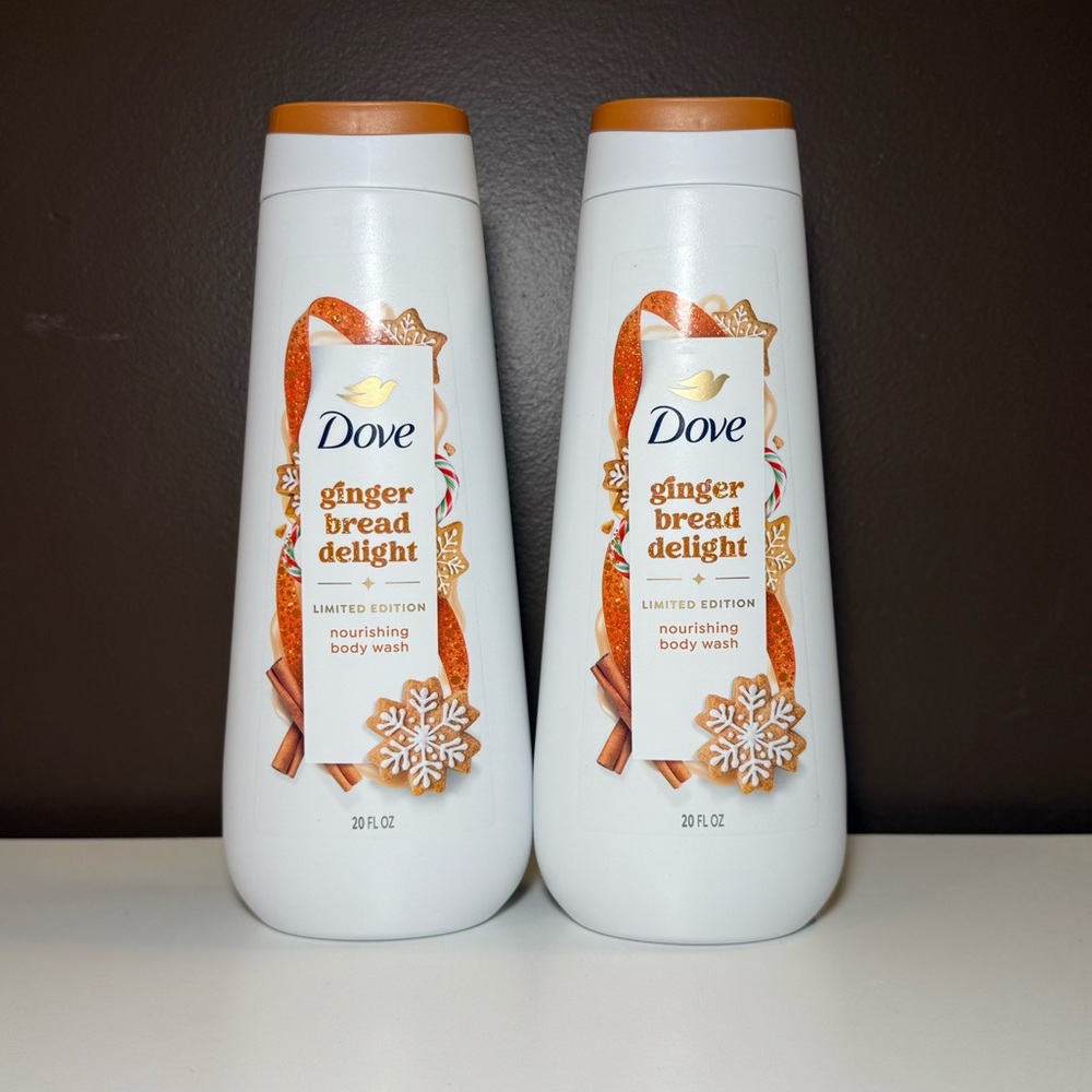 NEW Dove Gingerbread Delight Nourishing Body Wash Limited Edition, Set of 2